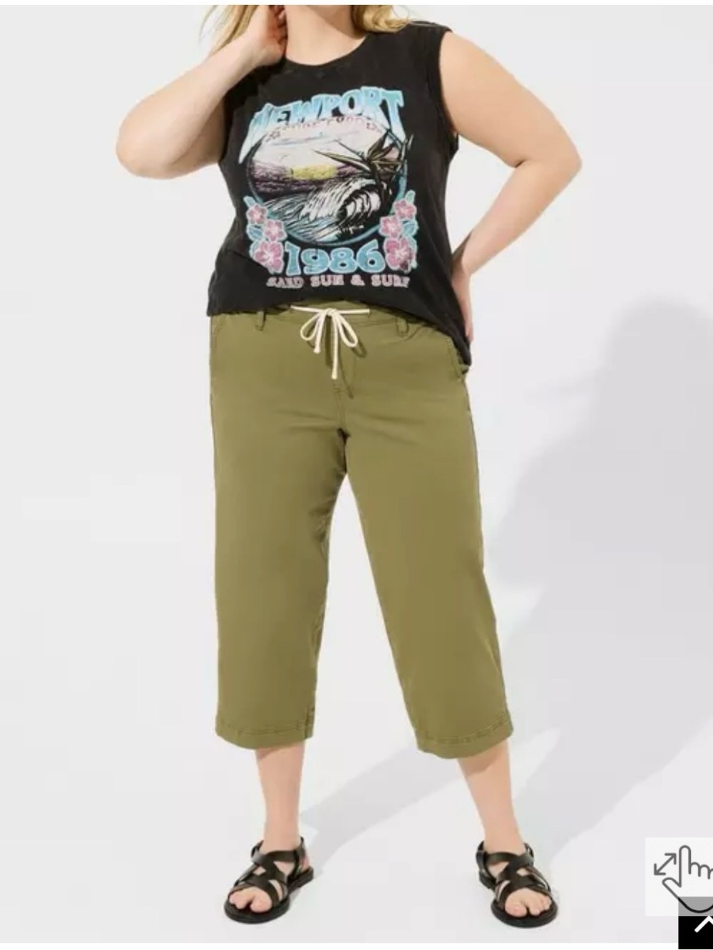 Torrid Wide-Leg Ankle Cropped Pants